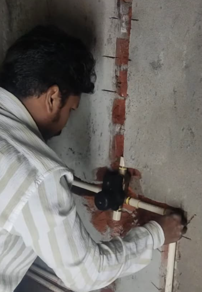 Concealed Pipeline Work completed by Plumber in Hyderabad